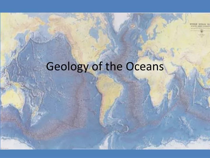 geology of the oceans