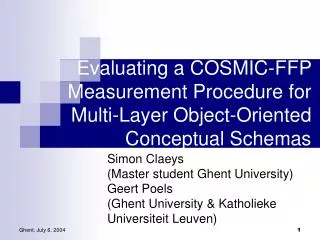 Evaluating a COSMIC-FFP Measurement Procedure for Multi-Layer Object-Oriented Conceptual Schemas
