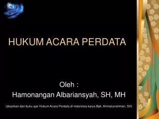 hukum acara perdata