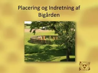 placering og indretning af big rden