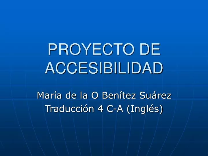 proyecto de accesibilidad
