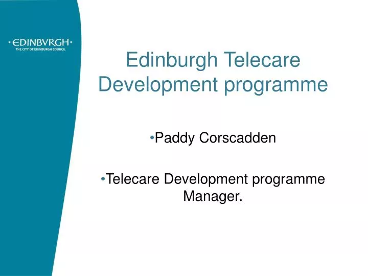 edinburgh telecare development programme