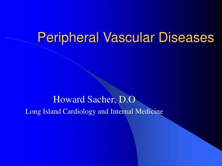 peripheral vascular diseases