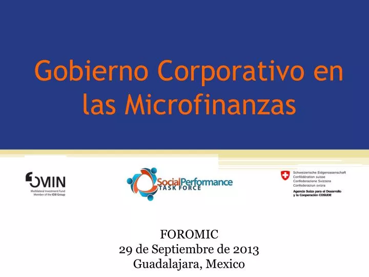 gobierno corporativo en las microfinanzas