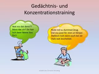ged chtnis und konzentrationstraining