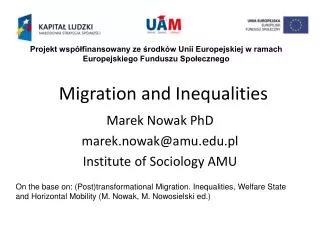 Migration and Inequalities