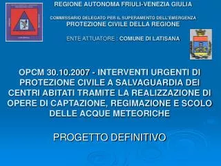 progetto definitivo