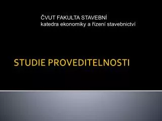 studie proveditelnosti