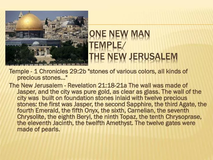 one new man temple the new jerusalem