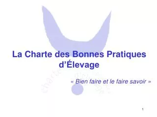 la charte des bonnes pratiques d levage