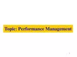 Topic: Performance Management - slide 1