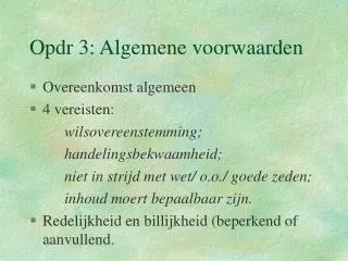 opdr 3 algemene voorwaarden