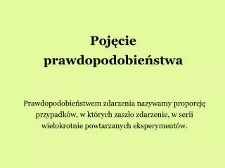 poj cie prawdopodobie stwa