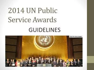 2014 UN Public Service Awards