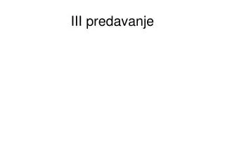iii predavanje