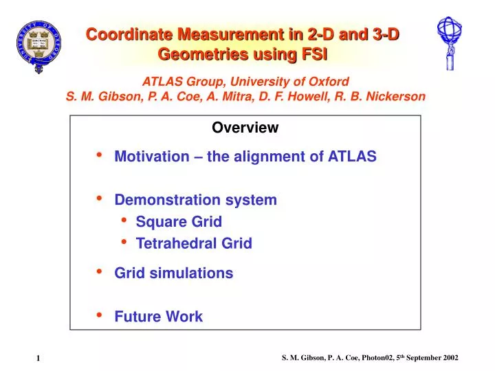 coordinate measurement in 2 d and 3 d geometries using fsi