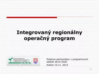 integrovan region lny opera n program