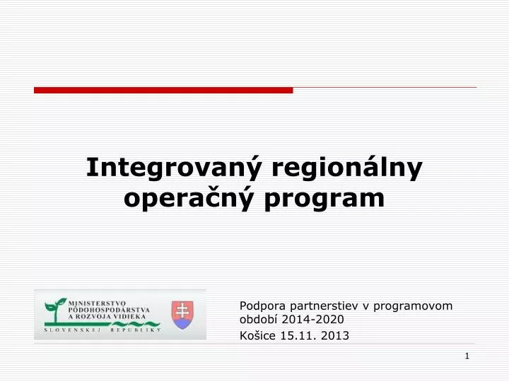 integrovan region lny opera n program