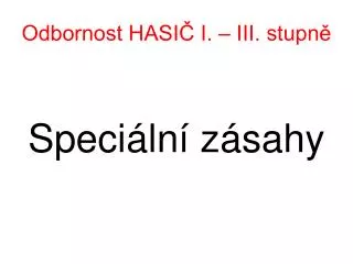 odbornost hasi i iii stupn