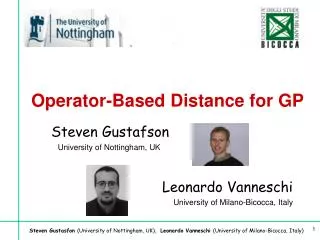 Operator-Based Distance for GP
