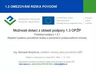 1 3 omezov n rizika povodn
