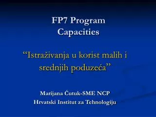 fp7 program capacities