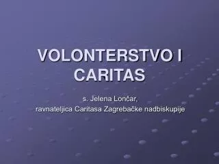 volonterstvo i caritas