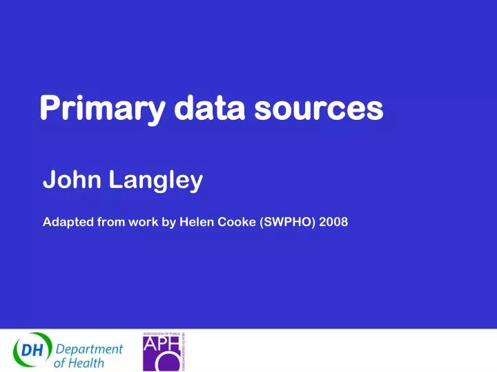 primary data sources