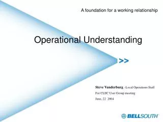 Operational Understanding