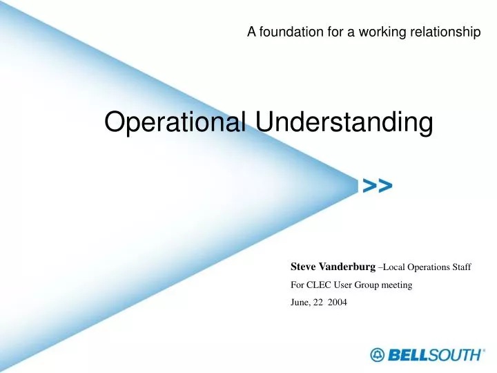 operational understanding