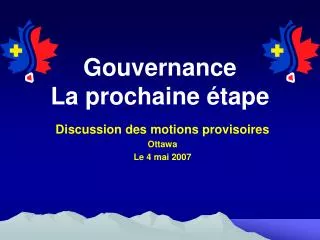 gouvernance la prochaine tape