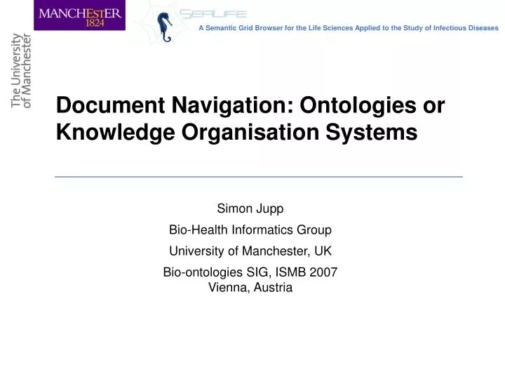 document navigation ontologies or knowledge organisation systems