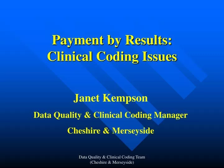 payment by results clinical coding issues