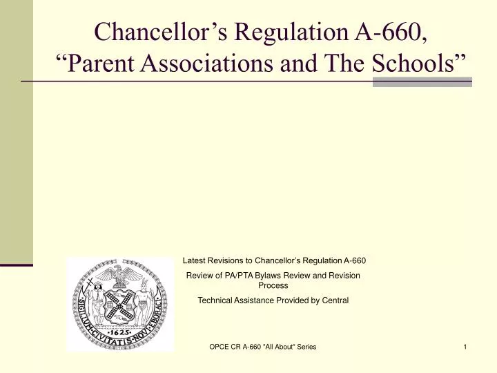 chancellor s regulation a 660 parent associations and the schools