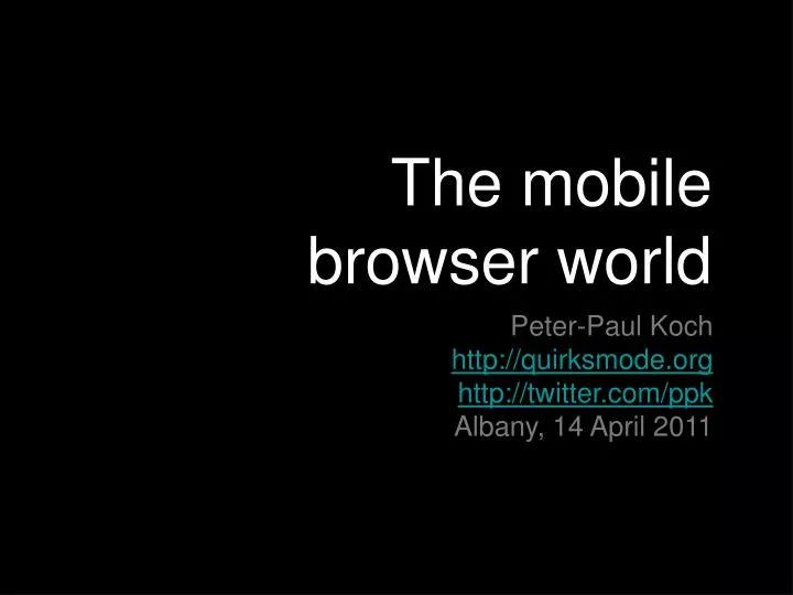 the mobile browser world