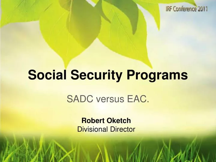 social security programs