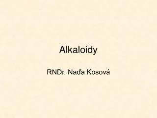 alkaloidy