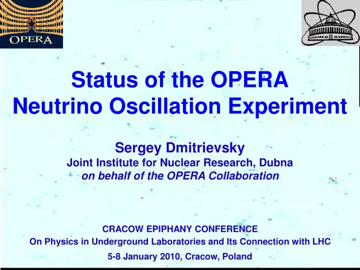 status of the opera neutrino oscillation experiment