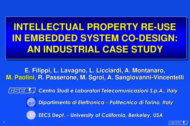 intellectual property re use in embedded system co design an industrial case study