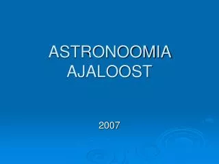 astronoomia ajaloost