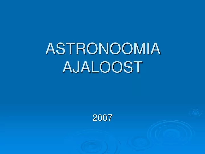 astronoomia ajaloost