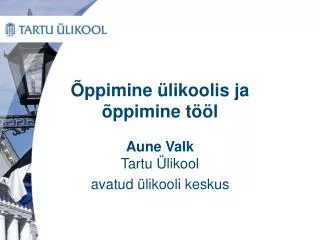 ppimine likoolis ja ppimine t l
