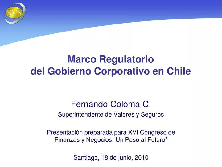 marco regulatorio del gobierno corporativo en chile