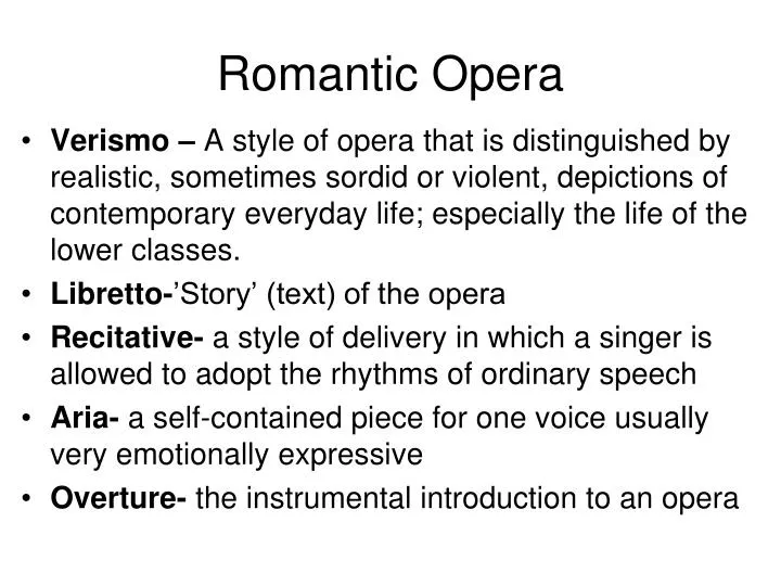 romantic opera essay