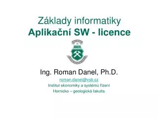 z klady informatiky aplika n sw licence