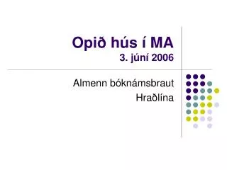 opi h s ma 3 j n 2006