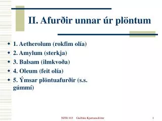ii afur ir unnar r pl ntum