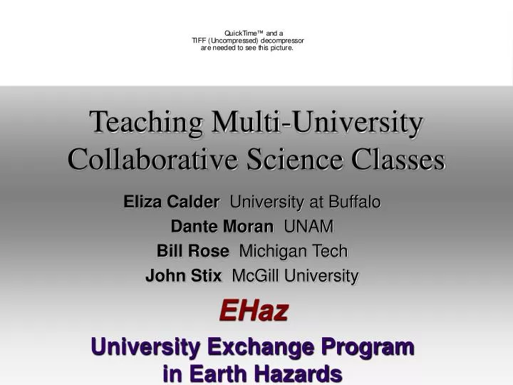teaching multi university collaborative science classes