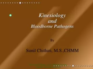 Kinesiology and Bloodborne Pathogens
