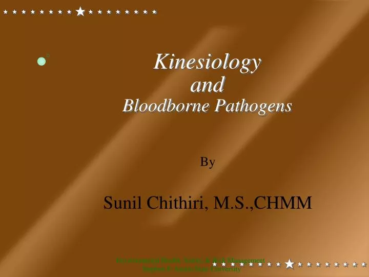 kinesiology and bloodborne pathogens